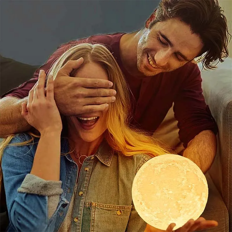 LAMPARA LUNA 3D LUZ LED