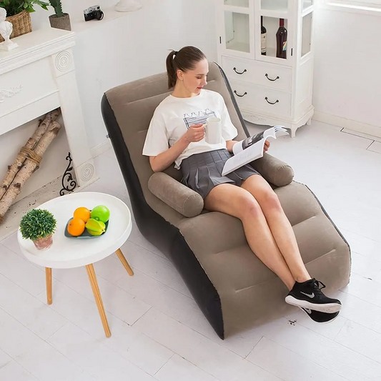 SOFA INFLABLE CON REPOSABRAZOS